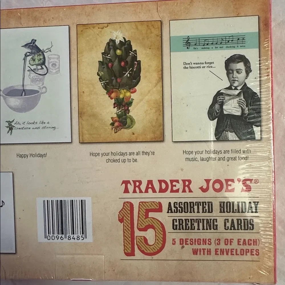 Trader Joe's Holiday Greeting Cards Set of 15
